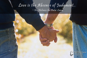 Love Is the Absence of Judgment