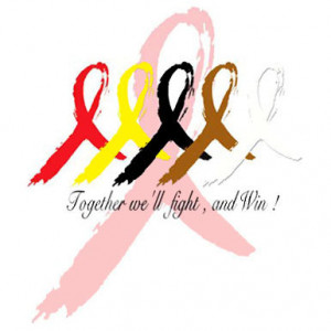 Cancer Ribbons Together Fight And Win New T Shirt S M L XL 2X 3X 4X 5X