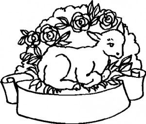 easter lamb coloring pages cette image de sheep easter lamb coloring ...