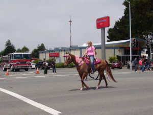 Small town parade (villages, horses, America, apartment)
