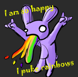 So happy I puke rainbows by jaken-rox