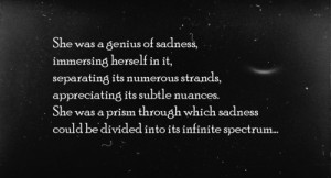 black and white, depression, genius, quote, sadness, typography