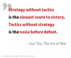 Sun tzu, quotes, sayings, tactics without strategy