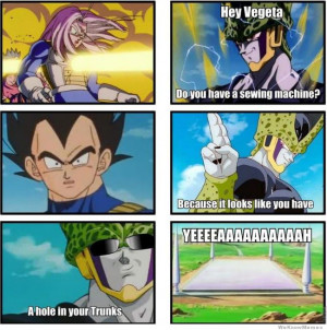 Hey Vegeta do you have a sewing machine?