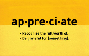 Lower expectations and turn the appreciation up…