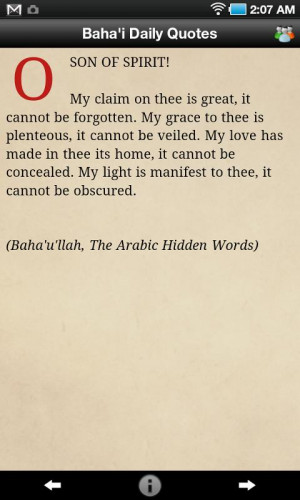 Baha'i Daily Quotes - screenshot