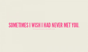 Wish We Never Met Quotes Quotesgram Wish We Never Met Quotes Quotesgram