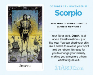 ... Tarot Card: Death taurus sun with moon in scorpio and scorpio rising