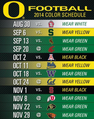 Oregon Ducks Black-Out Arizona and Stanford on 2014 Schedule