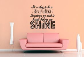 It's Okay to be a Glow Stick Wall Decal by GeekeryMade