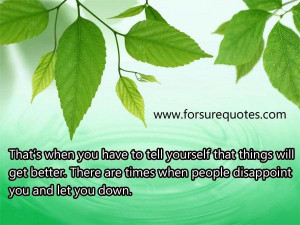 Quotes about when people disappoint you and let you down