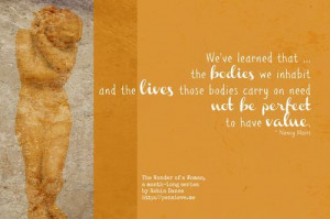Imperfect body quote - image by Robin Dance