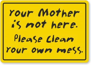 Keep Kitchen Clean Signs