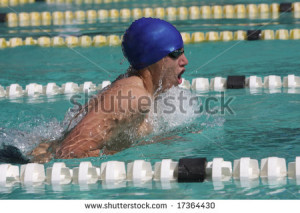 stock-photo-breaststroke-swimming-style-by-male-swimmer-with-blue-cap ...