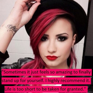 This quote from when Demi was the guest editor of Seventeen is so true ...