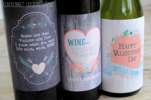 Valentine’s Day Printable Wine & Beer Labels DOWNLOAD HERE