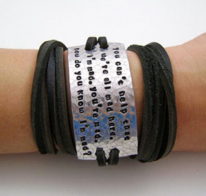 ... quote bracelet, leather wrap bracelet, inspirational quote bracelet