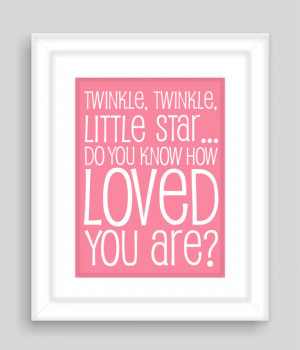 Twinkle, Twinkle Little Star Quote Modern Art Print Typography ...