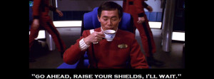 Hikaru Sulu from Star Trek on a Coffee Break