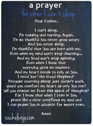 ... God) but this is such a beautiful prayer for overwhelmed hearts