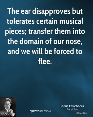 The ear disapproves but tolerates certain musical pieces; transfer ...