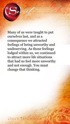 feelings of being unworthy and undeserving. As those feelings ...