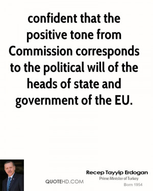 confident that the positive tone from Commission corresponds to the ...