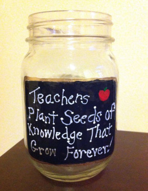Teacher Quotes Mason Jar 5 designs by PaintedCollections on Etsy, $12 ...