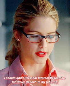 For example, while undercover, she has an earpiece so Oliver can ...