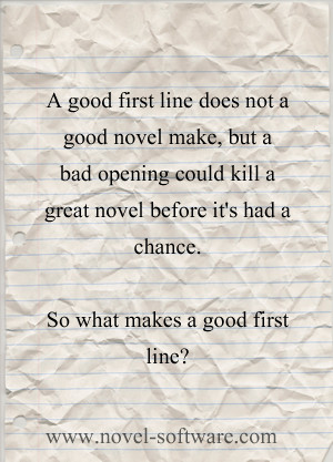 So what makes a good first line?