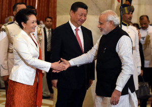 modi with the chinese president xi jinping and first lady peng liyuan