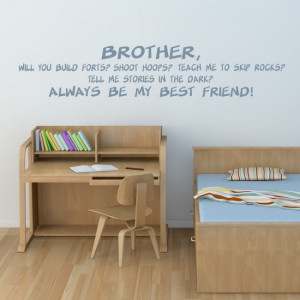 Home / Brother My Best Friend Wall Stickers Quote Wall Art