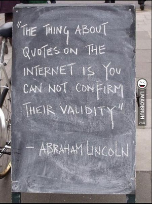 see what you did there. Lincoln knows his stuff.