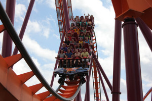 The Raging Bull Roller Coaster at Six Flags Great America, Gurnee ...