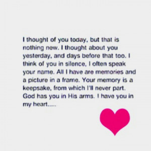 Miss u Grandpa! If you have to be gone I'm glad you're with my baby ...