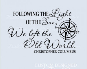 RV Trailer Decal Quote Christopher Columbus Travel 054