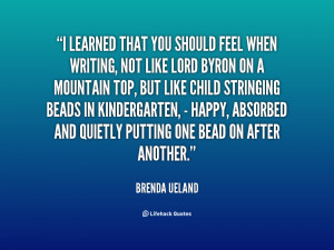 This is what I learned: that everybody is talented, original and has ...