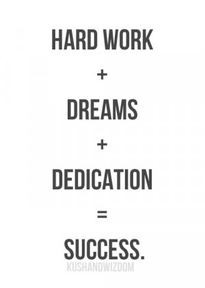 hard work = success