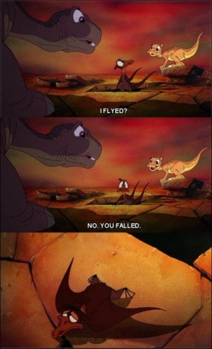 ... Corrects Petrie After Falling From The Sky In The Land Before Time