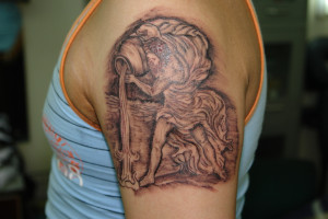 Top Aquarius Tattoo Design For Shoulder 2012