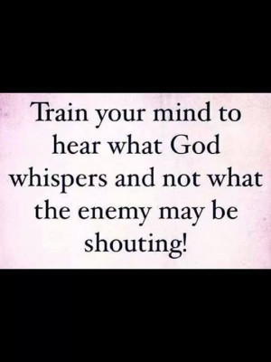 Listen for the whisper of God's voice.
