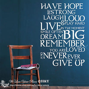 Inspirational-Have-Hope-Be-Strong-DIY-Wall-Stickers-Removable-Wall ...