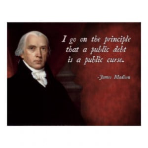 James Madison Debt Quote Print
