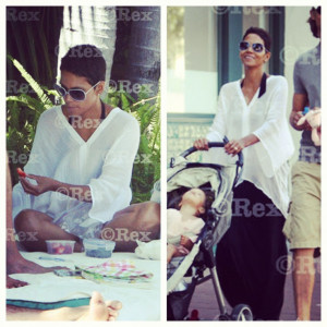 Halle Berry in Love Quote Shiva top!