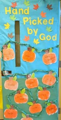 Who’s in the Pumpkin Patch Door | Hand Picked by God Pumpkin Door