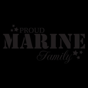 Proud Marine Family Wall Quotes™ Decal