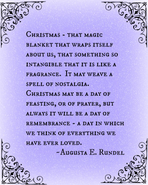 Christmas Advent Calendar Quote 18 - Augusta E. Rundel