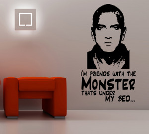 Eminem-Im-Friends-With-The-Monster-Wall-Art-Sticker-Quote-Vinyl-Mural ...