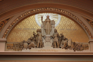 ... along the corridors toward the top of the walls were various quotes