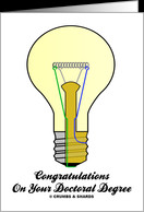 Congratulations On Your Doctoral Degree (Incandescent Light Bulb) card ...